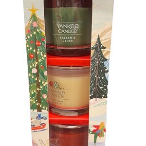 Yankee Candle Festive Trio Set - Green, Cream, Red